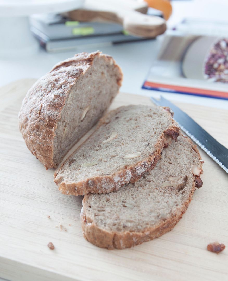 Food Makes Me Happy Grilled Rye Bread Sandwich with Peanut Butter, Fig